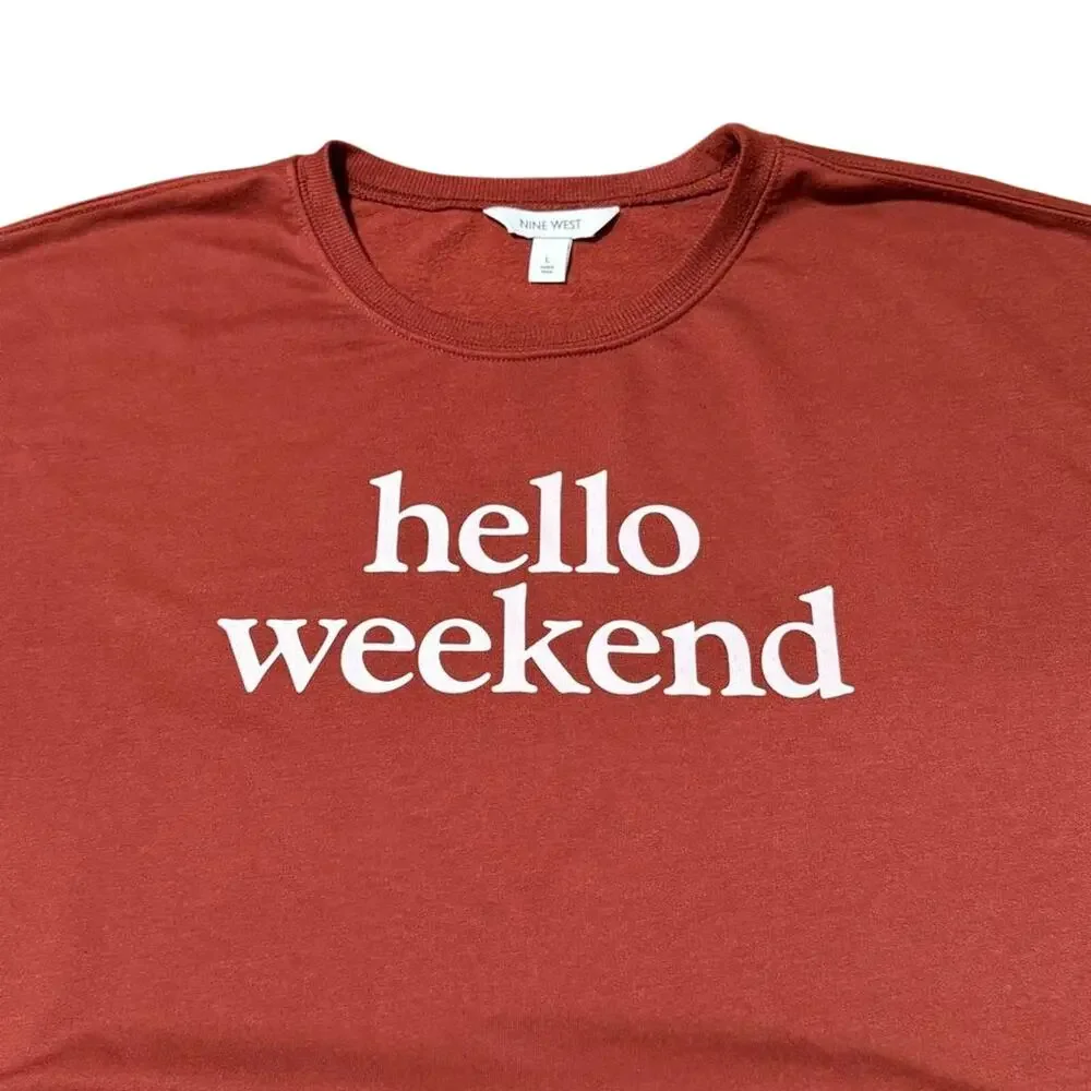 Nine West Burgundy Sweatshirt